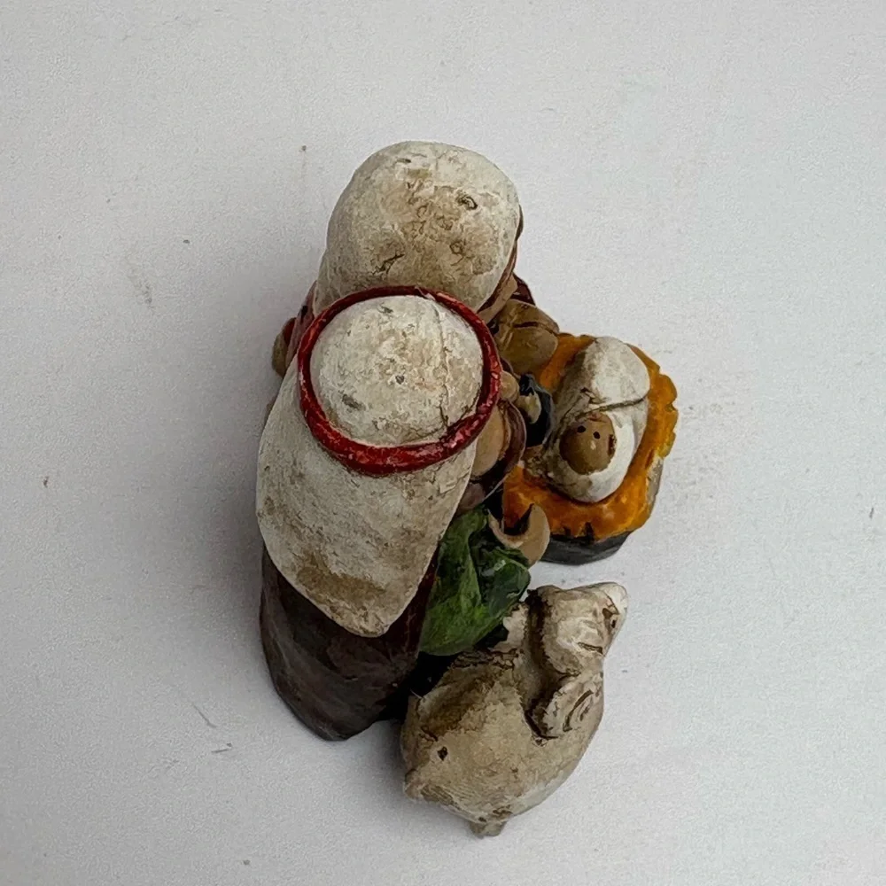 Miniature Resin Nativity Scene Figurine Set